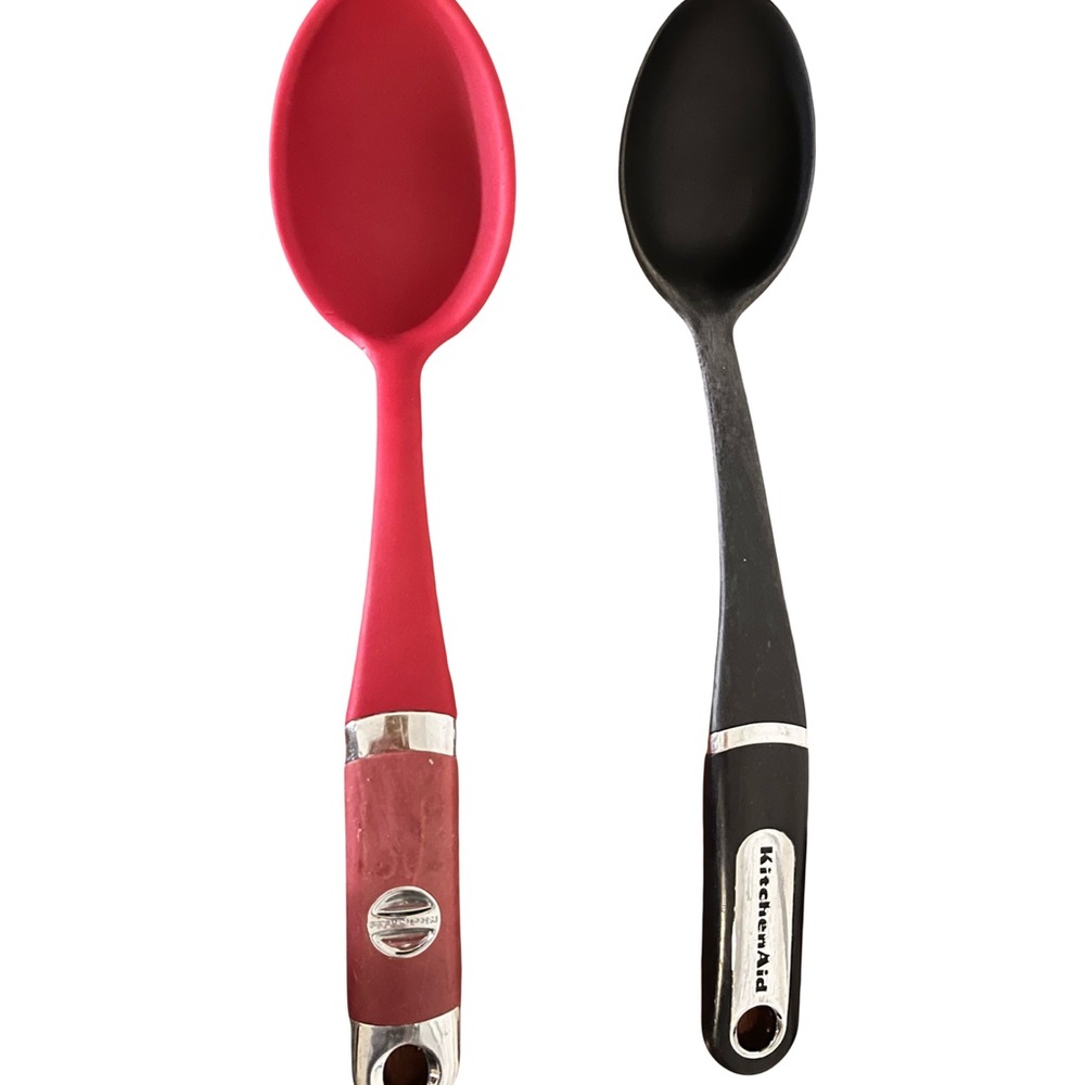 KitchenAid Choice of Red or Black Silicone Spoons